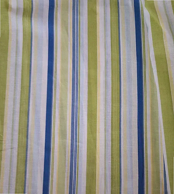 C&F Enterprises ~ 39" x 76" ~ Twin Size Blue Green Stripes ~ Dust Ruffle ~ Skirt