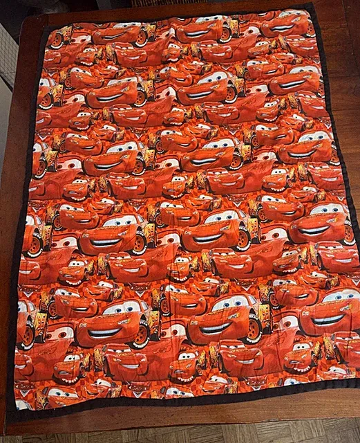 Custom Disney Cars Lightning McQueen Quilt 32” x 40”