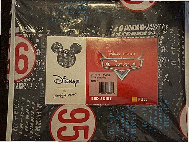 Disney Pixar CARS Bed Skirt Dust Ruffle Full Size NEW