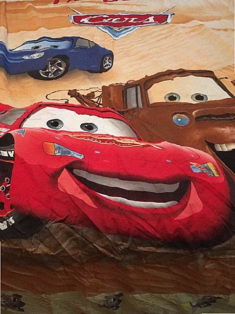 Disney Pixar "Cars" Twin Bed Skirt/Dust Ruffle Lightning McQueen "I Am Speed"