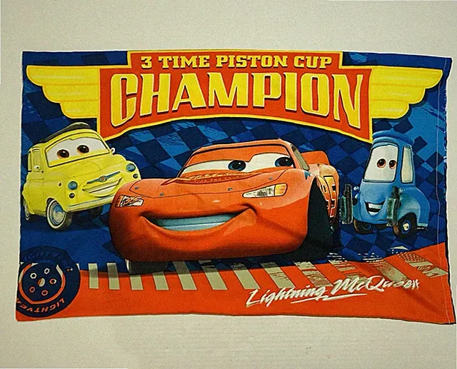 Disney's "Cars" Lightning McQueen Standard Pillowcase Piston Cup Pit Crew Kids