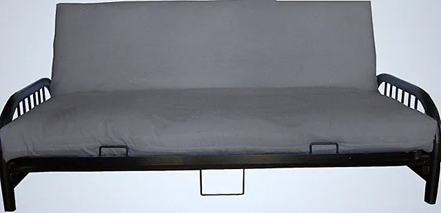 Full Size Futon Mattress Covers, Covering Bed Protector, Polyester Poplin, Gray