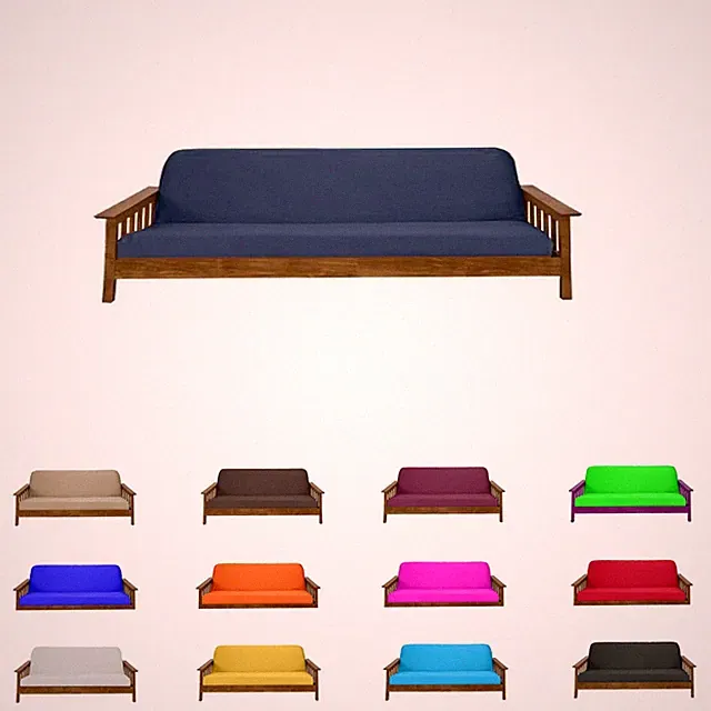 Full Size Futon Mattress Covers, Covering Bed Protector, Polyester Poplin, Navy