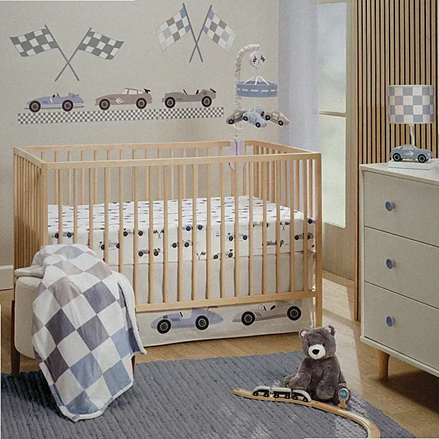 Lambs & Ivy Little Racer 3-Piece Cars/Transportation Baby Crib Bedding Set