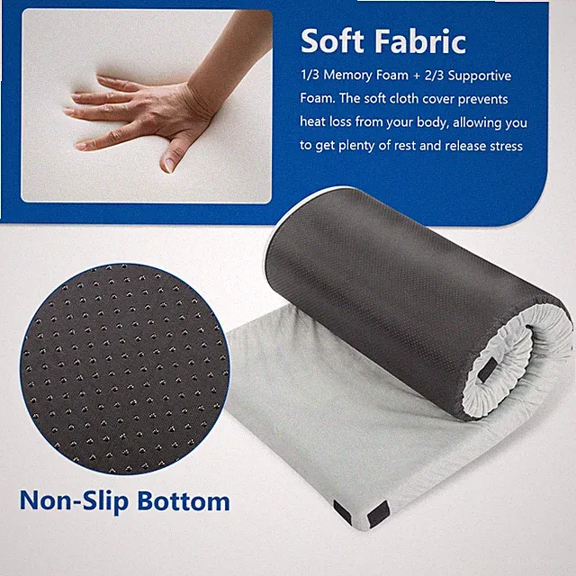 Memory Foam Camping Mattress Sleeping Pad for Car/Tent/Cot Portable Floor, Bag
