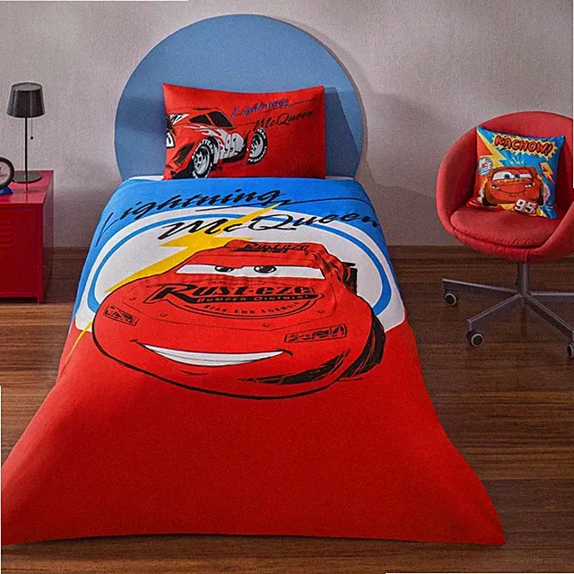 Official Disney Cars McQueen Single Duvet Cover Set – Tac Licensed – 100% Cotton
