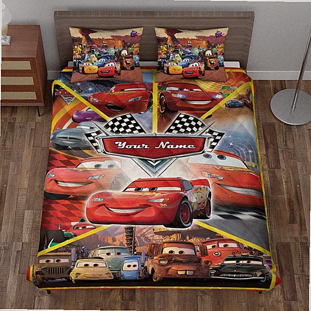 Personalized Cars Lightning McQueen & Friends Radiator Springs Quilt Bed Set
