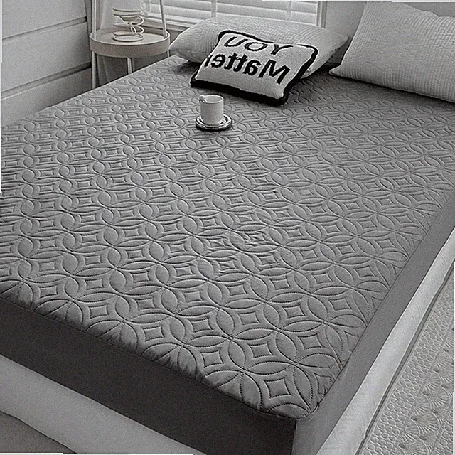 Protector colchon Cal King 72x84 impermeable suave gris transpirable bolsillo